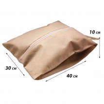 Volume dust bag for shoes with a zipper (beige)