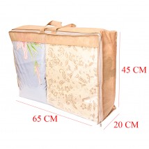 Transparent trunk for bed linen and blankets M (beige)