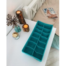 Box with square cells for socks and panties ORGANIZE (azure)