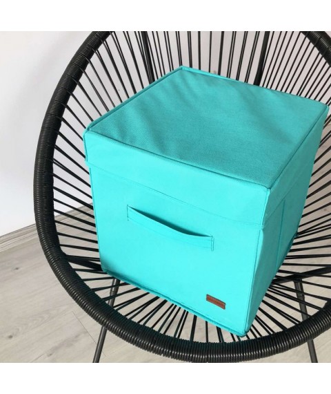 Box with lid 30*30*30 cm ORGANIZE (azure)
