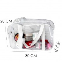 Set of 2 pieces transparent silicone bags ORGANIZE (white)