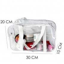 Medium transparent beach/maternity hospital bag ORGANIZE (white)