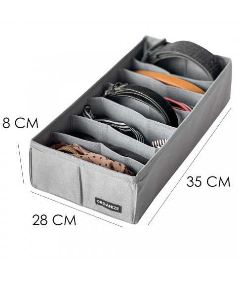 Set of organizers for underwear 3 pcs ORGANIZE (gray)