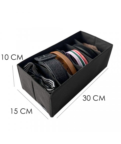 Set of laundry organizers 3 pcs (black)