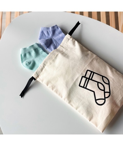 Cotton bag for socks 20*30 cm Socks (light)