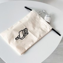 Cotton bag for chargers and gadgets 20*30 cm Gadget (light)