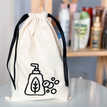 Cotton bag for cosmetics 30*20 cm Soap (light)