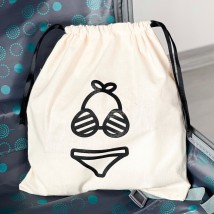 Cotton bag for things 30*35 cm Beach (light)
