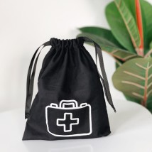Cotton bag for medicines 19*23 cm Drugs (black)
