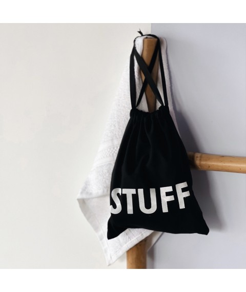 Cotton bag 23*18 cm Stuff (black)