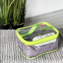 Transparent cosmetic bag made of dense silicone L ORGANIZE (neon)