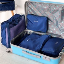 Сумки-органайзеры 5 шт для вещей в чемодан ORGANIZE (синий)
