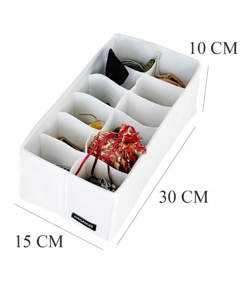 Set of compact organizers ORGANIZE 2 pcs (white)