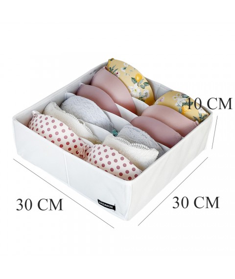 Box for busts 30*30*10 cm ORGANIZE (white)