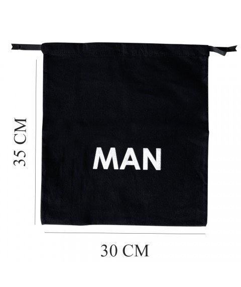 Cotton bag for things 30*35 cm Man (black)