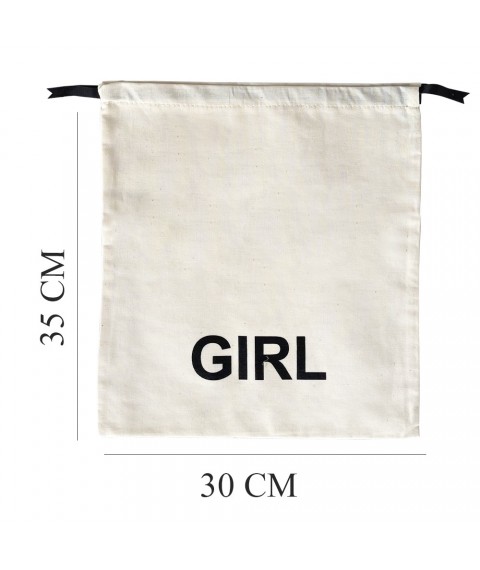 Cotton bag for things 30*35 cm Girl (light)