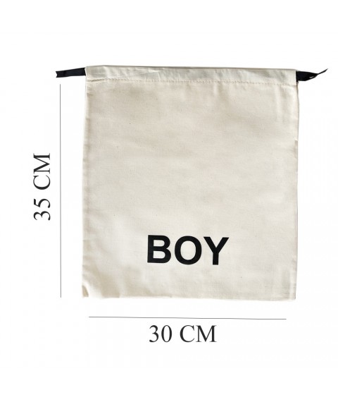 Cotton bag for things 30*35 cm Boy (light)