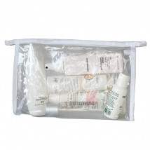 Silicone cosmetic bag trapezoid L - 28 x 17 x 5 cm (white)