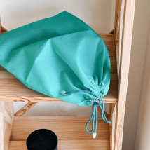 Dust bag for shoes with drawstring (azure)