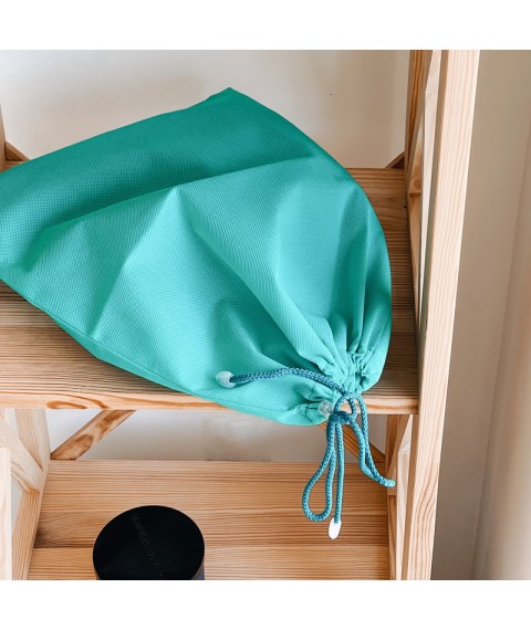 Dust bag for shoes with drawstring (azure)