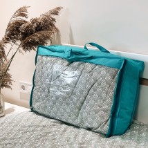 Сумка-чемодан из пвх для одеял и подушек S - 55*45*18 см (лазурь)