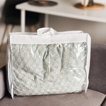 Сумка-чемодан из пвх для одеял и подушек S - 55*45*18 см (белый)