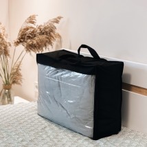 Сумка-чемодан из пвх для одеял и подушек S - 55*45*18 см (черный)