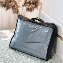Сумка-чемодан из пвх для одеял и подушек S - 55*45*18 см (серый)