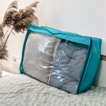 Сумка-упаковка для одеяла и вещей M - 65*45*20 см (лазурный)