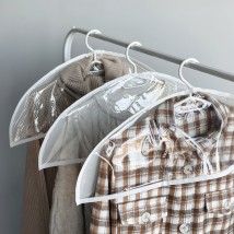 Комплект накидок-чехлов для одежды 3 шт (белый)