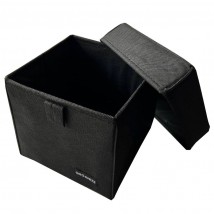 Organizer for small items with lid XS - 17*17*16 cm (black)