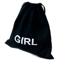 Cotton bag for things 30*35 cm Girl (black)
