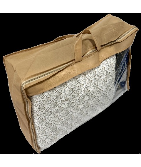 Transparent trunk for bed linen and blankets M (beige)