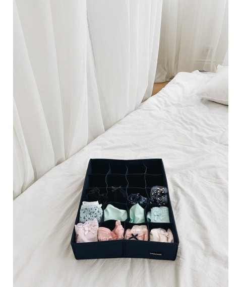 Коробочка для трусиків 20 комірок ORGANIZE (джинс)