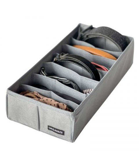 Box for tights, T-shirts or belts ORGANIZE (gray)