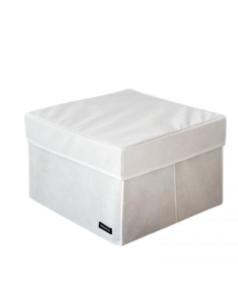 Organizer box with lid for storing documents and things in the L cabinet (white)