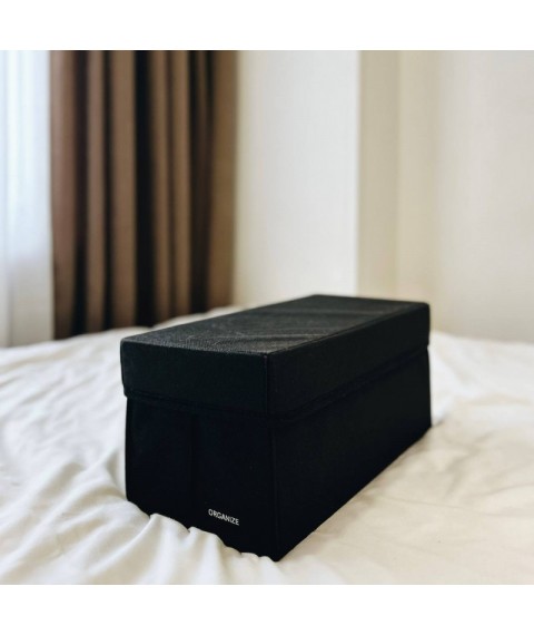 Organizer for vertical storage with lid S - 34*16*16 cm (black)