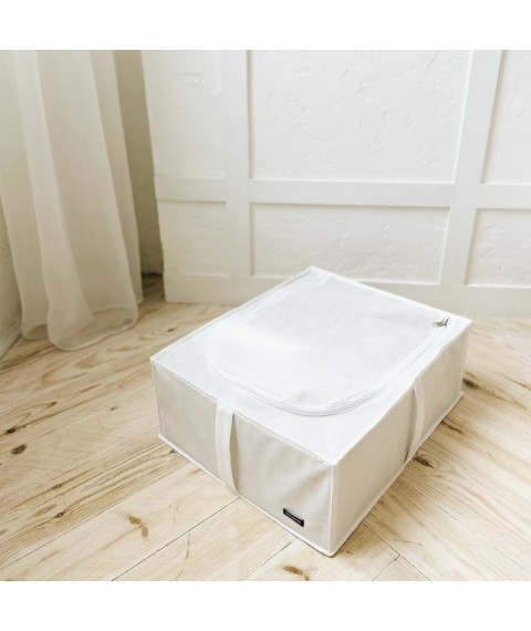 Короб для хранения вещей со съемной перегородкой 50*41*18 cм ORGANIZE (белый)