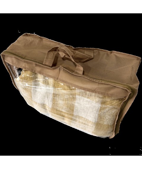 Сумка-чемодан из пвх для одеял и подушек S (бежевый)