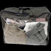 Сумка-чемодан из пвх для одеял и подушек S - 55*45*18 см (серый)