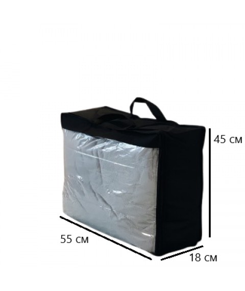 Сумка-валіза з пвх для ковдр і подушок S - 55*45*18 см (чорний)
