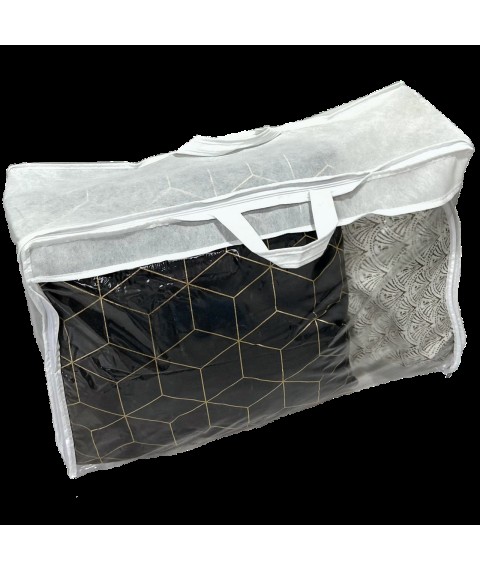 Packaging bag for blankets and things M - 65*45*20 cm (white)