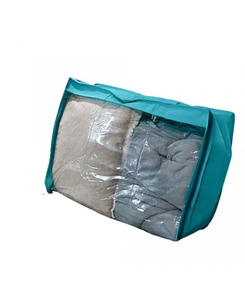 Сумка-упаковка для ковдри та одягу M - 65*45*20 см (лазур)