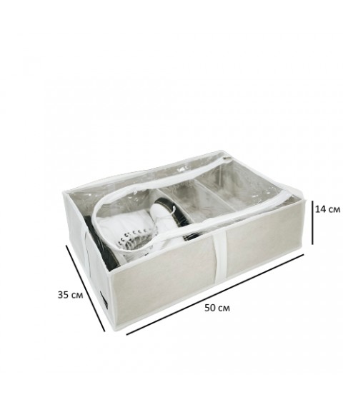 Shoe organizer for 4 pairs 50*35*14 cm ORGANIZE (white)