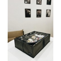 Organizer for storing boots and demi-season shoes with removable partitions 50*35*14 cm ORGANIZE (gray)