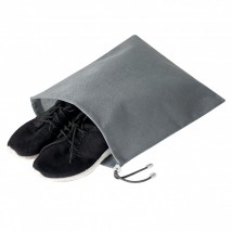 Dust bag for shoes with drawstring (gray)