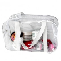 Medium transparent beach/maternity hospital bag ORGANIZE (white)
