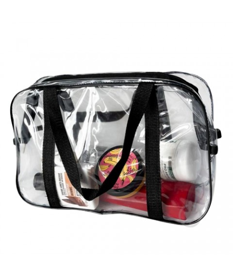 Medium transparent beach/maternity hospital bag ORGANIZE (black)