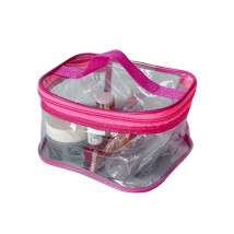Silicone rectangular cosmetic bag M ORGANIZE (pink)