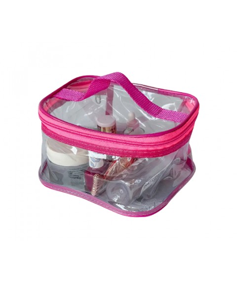 Silicone rectangular cosmetic bag M ORGANIZE (pink)